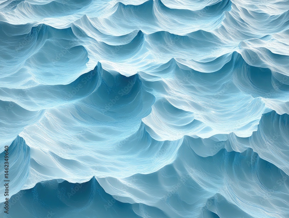 Poster blue and white abstract waves create a cool, calming and textured surface. ideal for backgrounds, gr