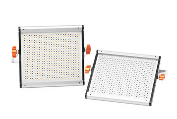 Professional lighting equipment. LED lamps isolated on white