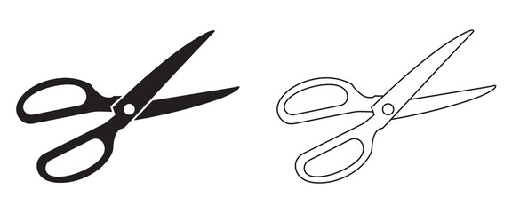 scissor silhouette, scissor icon vector illustration on a white background