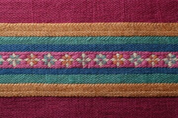 close-up of intricate colorful asian tapestry texture