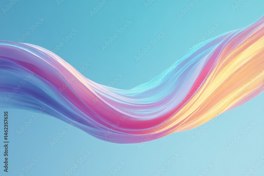 Poster create arresting abstract composition blending fluid gradients where vibrant hues gracefully transit