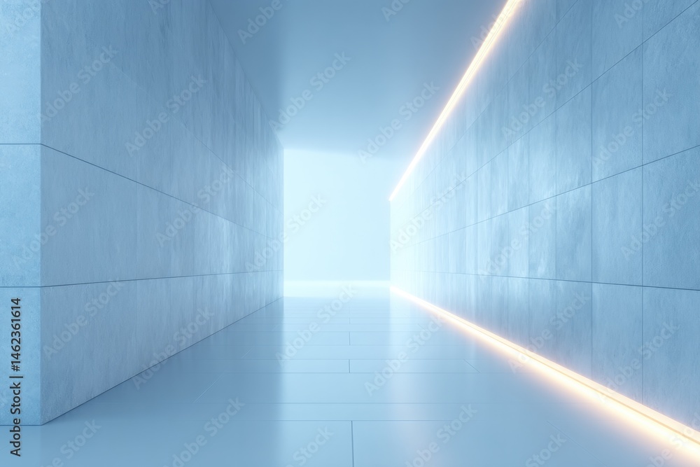 Poster minimalistic hallway with clean lines and neutral palette showcasing sleek modern architecture with 