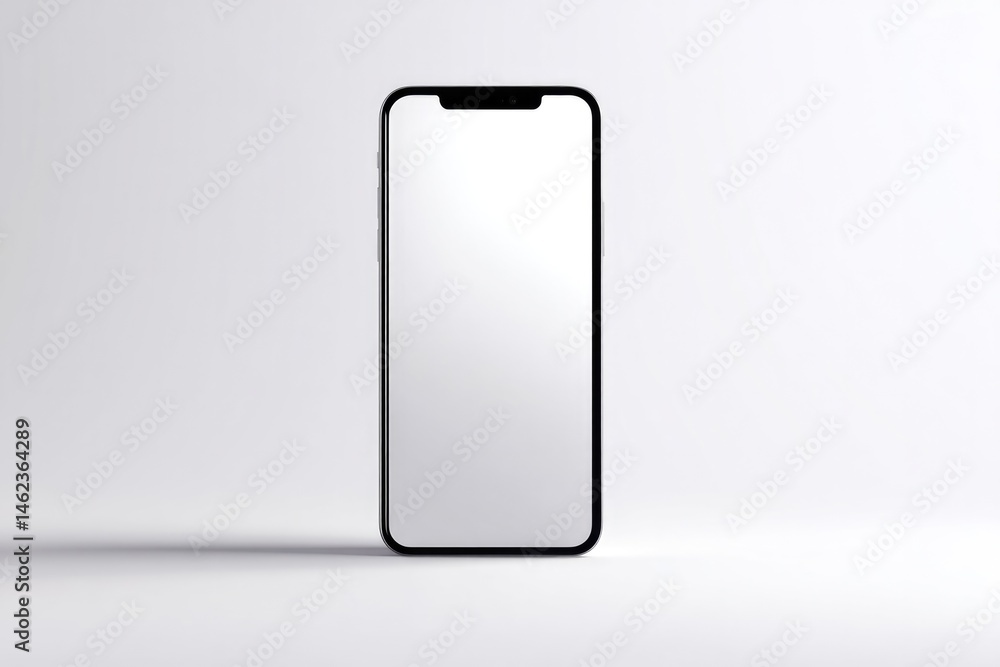 Poster showcase sleek modern electronic device on plain background emphasizing its minimalistic design