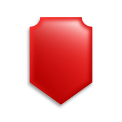 Red Shields and Badges in Various Shapes for Premium Recognition