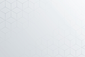 Digital technology background with a hexagon frame in white tone
