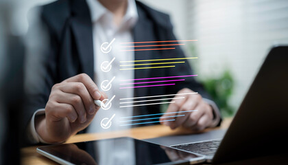 Colorful Progress Checklist for Business Goals