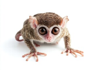 Fototapeta premium a tarsius isolated on a white background, ultra-realistic, real photo