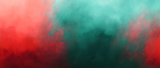 Abstract Red and Teal Green Gradient Texture Background