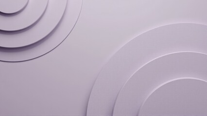 Obraz premium A minimalist abstract background featu layered concentric circles in a soft, pastel lilac color palette creating a serene and modern geometric design element.