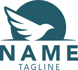 Bird Minimal Logo Template