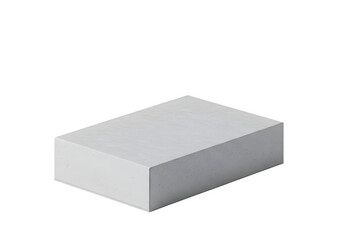 Minimal concrete box mockup on white background, perfect for branding, packaging design, and industrial-themed product presentations.