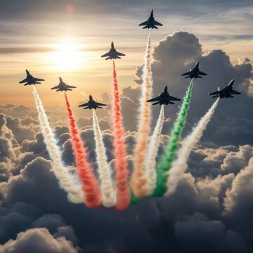 Indian Air Force Fighter Jets in Combat Formation with Tricolor Smoke | Indian army attack on Pakistan army | india vs pakistan war | kashmir attack | happy independence day | indian army day | indian