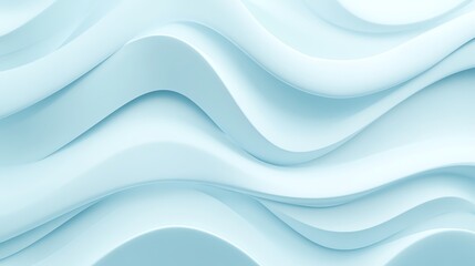 Fototapeta premium A calm oceanblue monochromatic gradient with gentle waves pattern fading into white