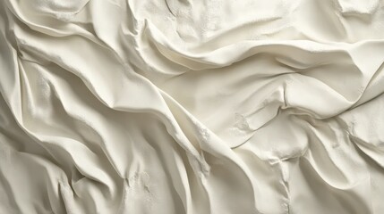 Obraz premium Sculptural, draped, white, textured, fabric-like, surface, close-up.