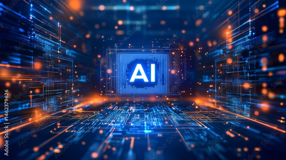 Aufkleber artificial intelligence: this captivating image portrays the essence of artificial intelligence, wit