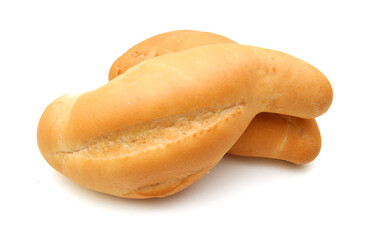 Breads isolated on white background
