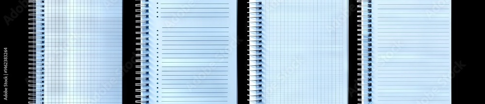 Poster realistic notebook or book pages and torn workbook sheets are part of a paper set, also including li