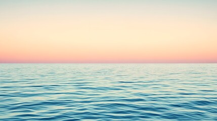 Obraz premium Serene Ocean Sunset, Tranquil Seascape Photo