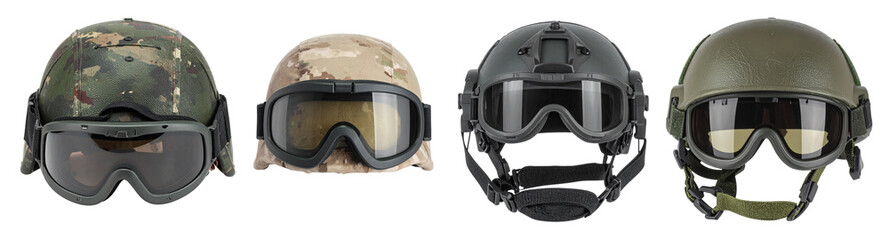 combat helmet isolated background