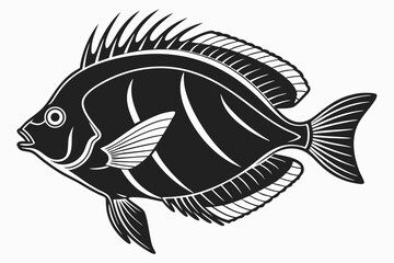 flatfish sihouette black vector