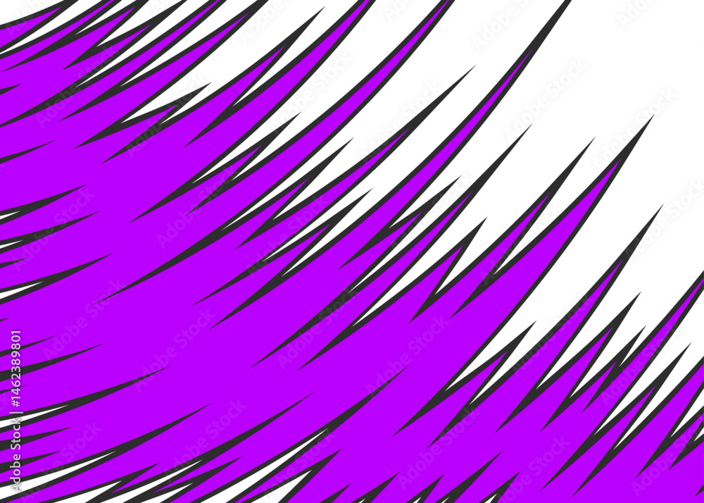 Poster abstract background with curved spike pattern and with some copy space area