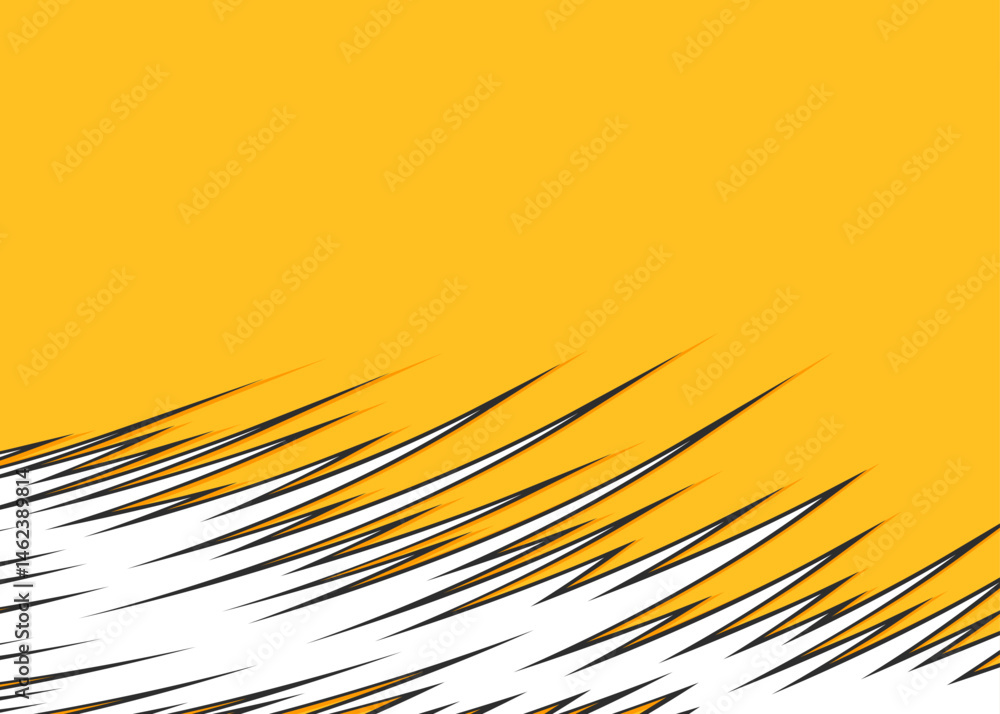 Poster abstract background with curved spike pattern and with some copy space area