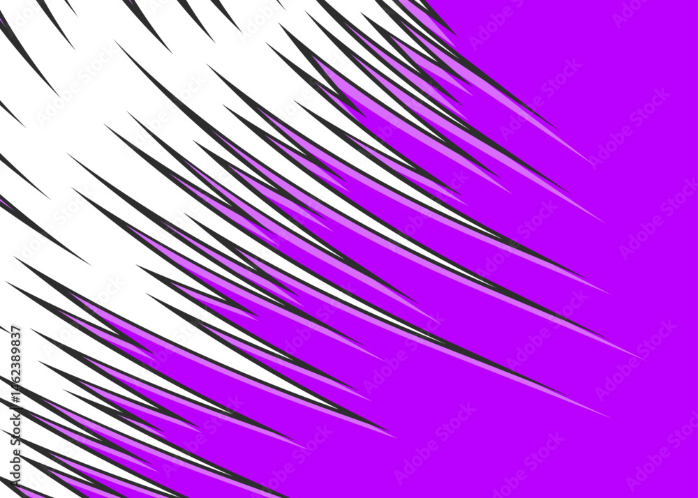 Poster abstract background with curved spike pattern and with some copy space area