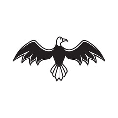 Vulture Soaring In Thermal With Wide Wings