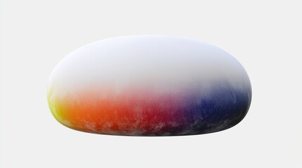 Obraz premium A colorful, abstract, smooth, oval-shaped form.