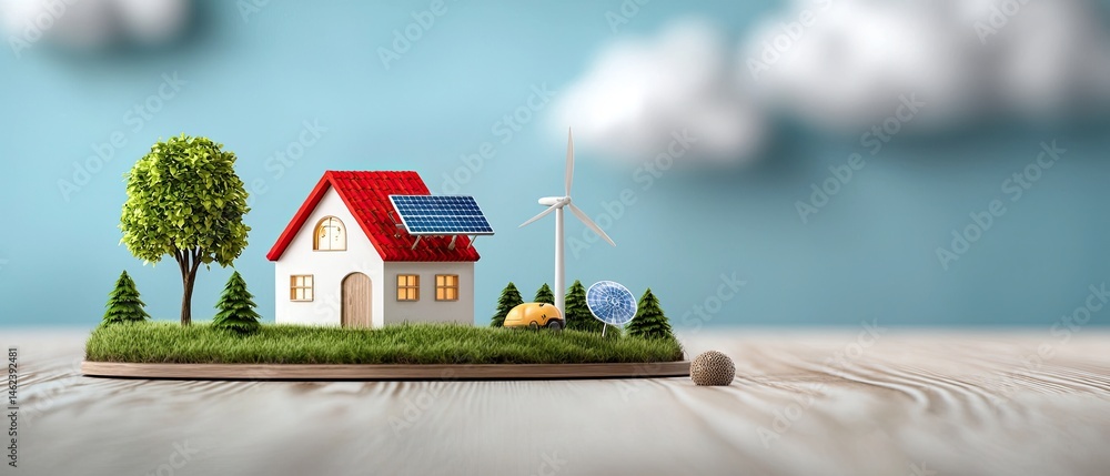 Poster a comprehensive visual showcasing a range of renewable and sustainable energy sources and resource m