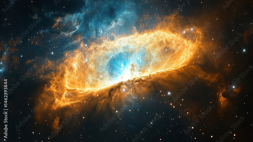 Poster a nebula cosmic background filled with galaxy light and deep space textures for visual design