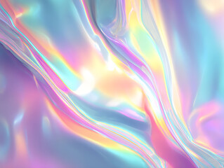 Obraz premium Trendy Iridescent Neon Light Holographic Texture