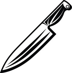  Chef knife silhouette, Knife black vector icon,  Chef knifes silhouette , logo, menu in restaurant vector illustration on a white background