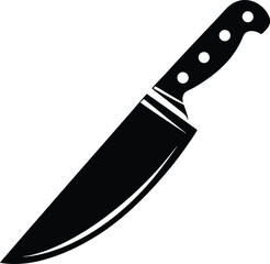  Chef knife silhouette, Knife black vector icon,  Chef knifes silhouette , logo, menu in restaurant vector illustration on a white background