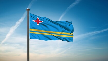 Aruba  National Flag 