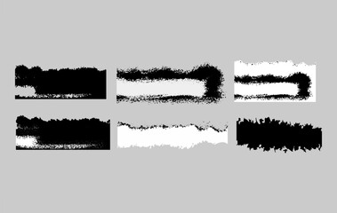 Collection of hand drawn brush stroke