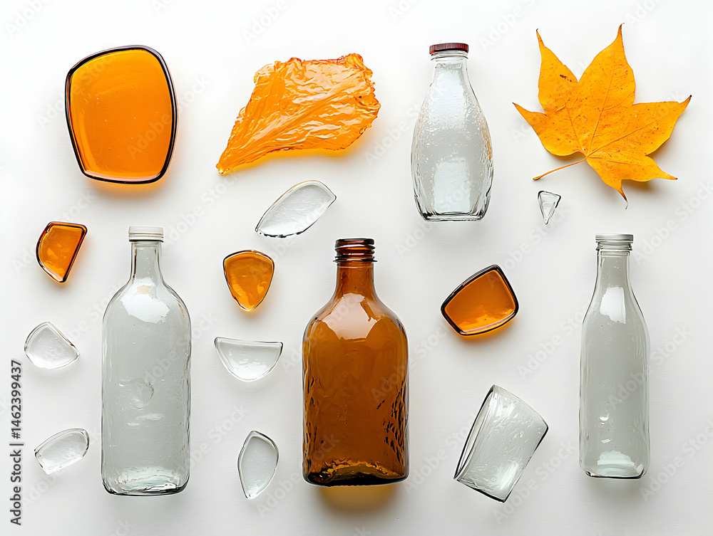 Poster a still life of fall objects. the image could be used for a fall themed graphic design project or an