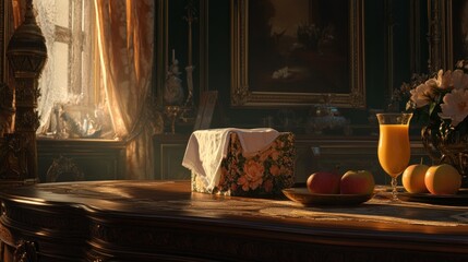 Sunlight streams into opulent interior