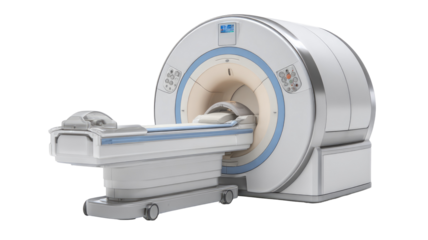 MRI Machine Magnetic Resonance Imaging Machine on Transparent Background

