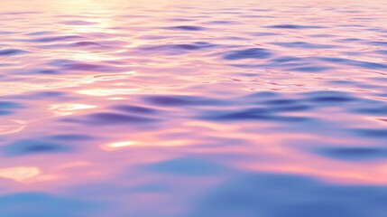 Fototapeta premium Sunlight Reflecting Off the Smooth Surface of Tranquil Water at Sunset