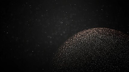 Dark backdrop displays a textured spherical form.