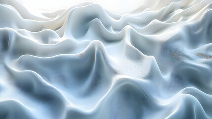 Fototapeta premium Abstract, flowing, textured, light, pale blue, white landscape design.