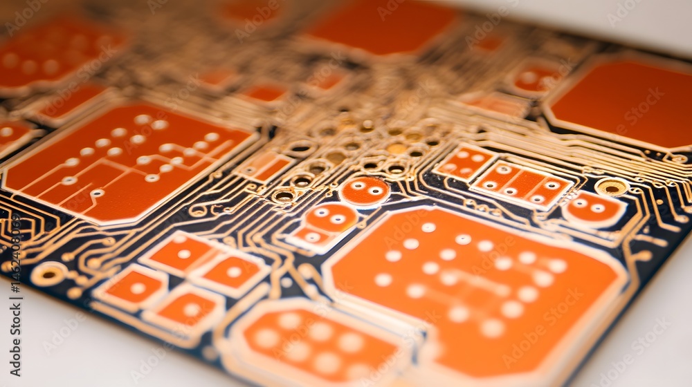 Poster close-up view of intricate circuit board design.