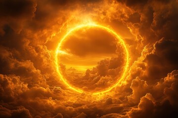 Fiery ring in the sky
