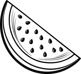 Watermelon silhouette,fruit vector, Watermelon slice vector icon