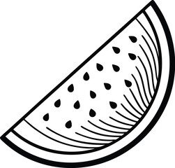 Watermelon silhouette,fruit vector, Watermelon slice vector icon