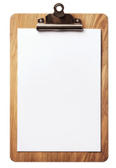 Blank Clipboard with Paper