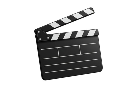 movie clapper board isolated on transparent background 