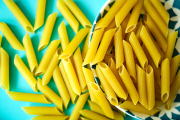 Italian Style Dry Penne Pasta Food Staple