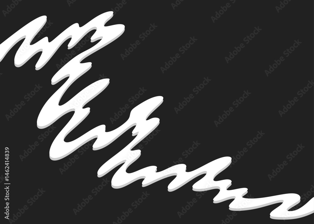 Poster abstract background with wavy sketch line pattern and with some copy space area